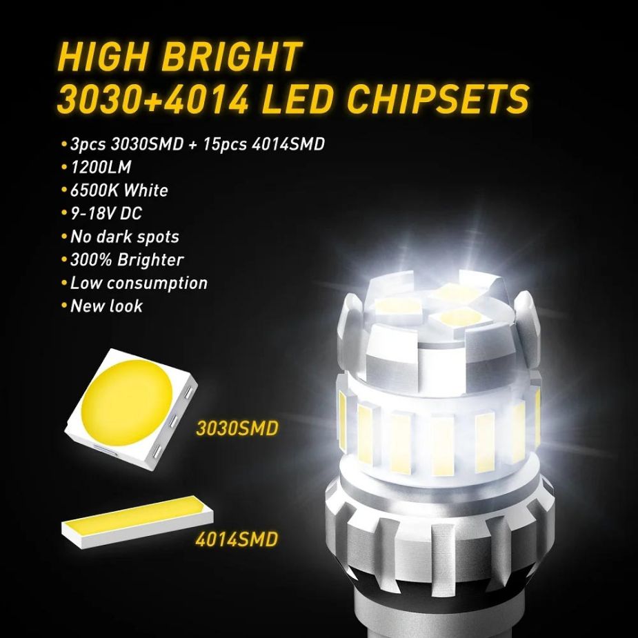 Світлодіоди 3030 та 4014 SMD у лампах AUXITO T15 W16W 1200LM 6500K