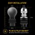 розміри LED лампи 3157 P27 7W безполярна автолампа plug and play легка установка автолампа 12V розміри в дюймах