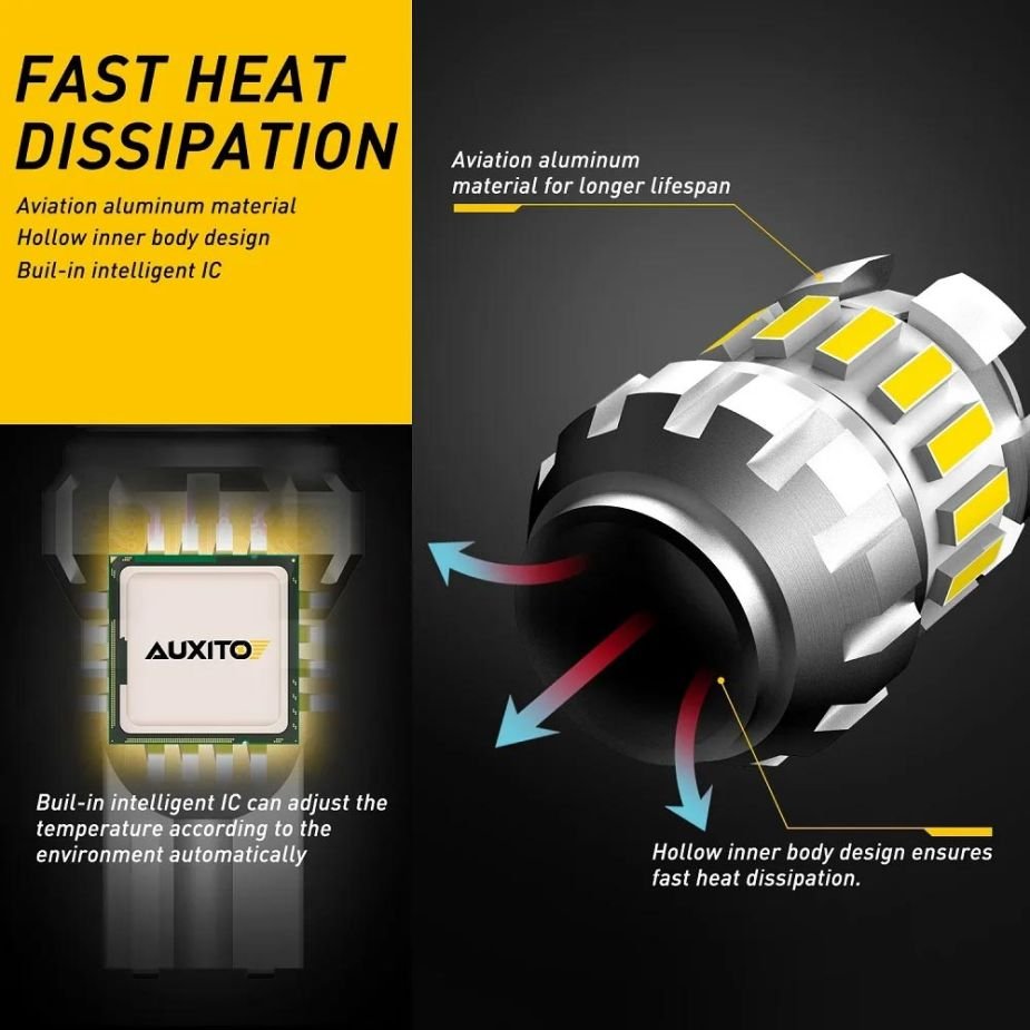 Алюмінієвий корпус та плата IC драйвера LED лампи AUXITO W16W 921