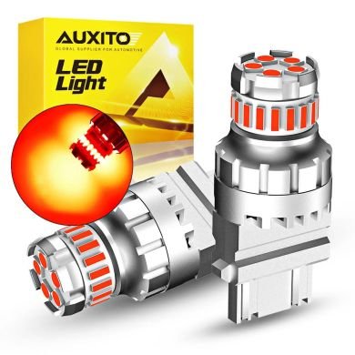 Світлодіодні LED лампи AUXITO T25 P27W P27/7W 3156 3157 червоні для стоп-сигналів